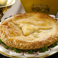 Chef-made Black Angus beef pie with a flaky crust